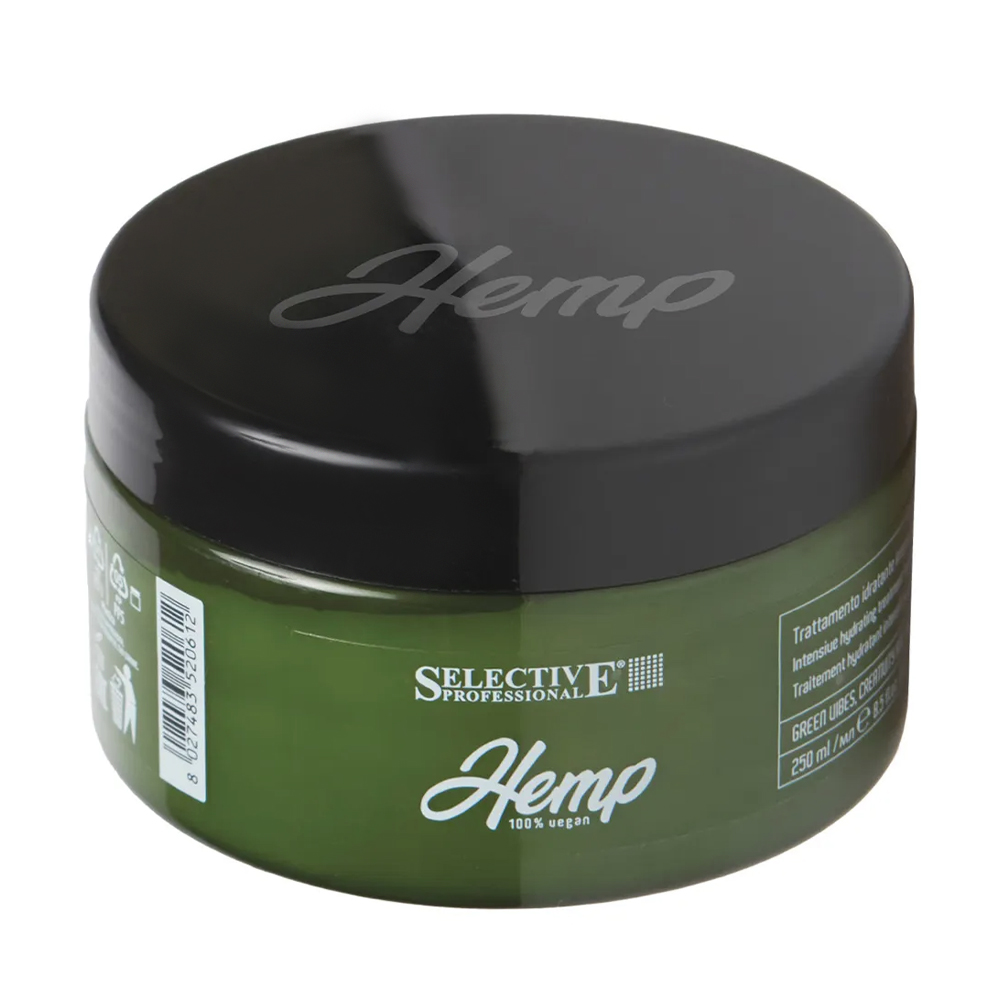 Інтенсивно зволожувальна маска Selective Professional Hemp Intensive Hydrating Treatment для сухого та ламкого волосся, 250 мл